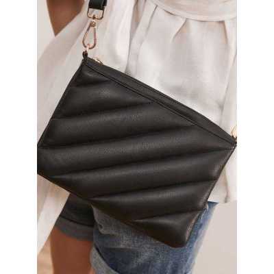 River Black Leather Crossbody Bag
