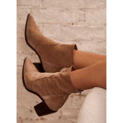 Amy Camel Suede Ankle Boots