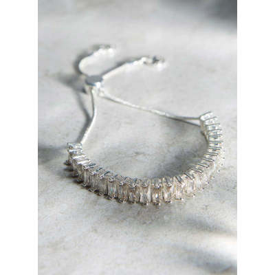 Silver Plated Crystal Bracelet